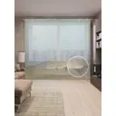Тюль на шторной ленте Носатая рыба 310x265 см рисунок природный цвет бирюзовый