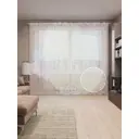 Тюль на шторной ленте Солнечная открытка 310x265 см рисунок растительный цвет светло-коричневый