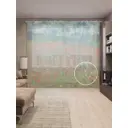 Тюль на шторной ленте Цветочные поля 310x265 см рисунок растительный цвет красный