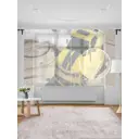 Тюль на шторной ленте для кухни Дым От Автомобиля 155x180 см цвет желтый