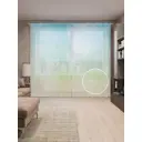 Тюль на шторной ленте Яркое явление 310x265 см цвет голубой