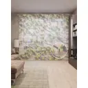 Тюль на шторной ленте Природное разрушение 310x265 см рисунок растительный цвет желтый
