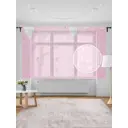 Тюль на шторной ленте для кухни Волшебные Сердца 155x180 см цвет розовый