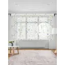 Тюль на шторной ленте для кухни Полевые Цветы 155x180 см цвет хаки