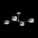 Люстра на штанге Alma light Riffe Al1003c04gr 4 лампы 12 м² цвет серебристый