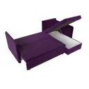 Диван Лига Диванов Слим 119976 213x85x140 см вельвет цвет фиолетовый