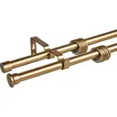 Карниз двухрядный раздвижной d19/16 мм 140-280 см металл цвет бронза