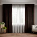 Комплект штор на шторной ленте блэкаут Tameka 150x250 см цвет венге