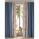 Комплект штор на шторной ленте блэкаут Helga Лирмелс 150x260 см цвет синий