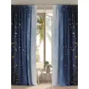 Комплект штор на шторной ленте блэкаут Helga Меновис 150x260 см цвет белый