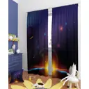 Комплект штор на шторной ленте блэкаут Helga Небо 150x260 см цвет синий