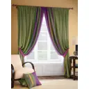 Комплект штор на шторной ленте блэкаут Helga Энже 220x280 см зелен.