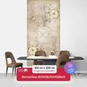Фотообои флизелиновые Первое ателье 100x200 см Фреска с колонной и цветами pw28556-1