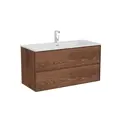 Тумба под раковину Vitra Metropol Edge 67157 119.50см цвет темное дерево, с раковиной
