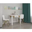 Обеденный стол прямоугольный Doma 1356426 90-130x77x90 см ЛДСП цвет белый