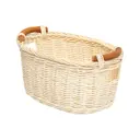Корзина настольная с ручками 21x10x16 см цвет белый ротанг