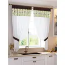 Штора на шторной ленте для кухни Helga Ольвиос 180x145 см цвет белый