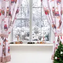 Комплект штор на шторной ленте для кухни Этель Winter holidays 145x180 см 2 шт цвет бежевый