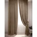 Комплект штор на шторной ленте «Костромской текстиль» 200x280 см цвет светло-коричневый