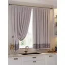 Штора на шторной ленте для кухни Helga Капион 150x180 см цвет бежевый