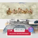 Фотообои флизелиновые Первое ателье 400x145 см Ангелочки в небе pw71364-4