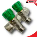 Коллектор распределительный Valfex 4680086720823 3/4"x3/4" евроконус 2 выхода латунь