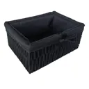 Корзина для хранения 34x15x24 см хлопок цвет черный 2 шт