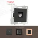 Розетка компьютерная встраиваемая Arte milano 203.45-1.black цвет черный