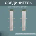 Соединитель для напольного плинтуса Strong Светлый Алюминий 76 мм 4 шт.