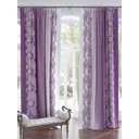 Комплект штор на шторной ленте AT Home Лирвенс 150x280 см цвет фиолетовый