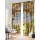Штора на шторной ленте AT Home Намибия 150x260 см цвет голубой