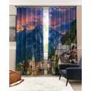 Штора на шторной ленте AT Home Тайный город 150x260 см цвет оранжевый