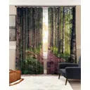 Штора на шторной ленте AT Home Лесной путь 150x260 см цвет разноцветный