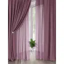 Комплект штор на шторной ленте AT Home Лерониос 150x260 см цвет ягодный