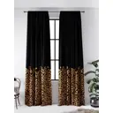 Комплект штор на шторной ленте AT Home Финверсан 150x280 см цвет черный