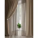 Комплект штор на шторной ленте AT Home Лендрис 150x260 см цвет коричневый