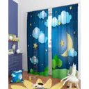 Комплект штор на шторной ленте AT Home Рукба 150x260 см цвет разноцветный