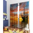 Комплект штор на шторной ленте AT Home Гангут 150x260 см цвет гангут