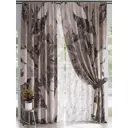 Комплект штор на шторной ленте AT Home Мелендри 150x260 см цвет шоколад