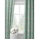 Комплект штор на шторной ленте Decoracion Цветочное изобилие 145x275 см цвет бирюзовый