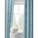 Комплект штор на шторной ленте Decoracion Зазеркалье 145x275 см цвет белый голубой