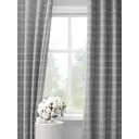 Комплект штор на шторной ленте Decoracion Клетка 4 квадрата 145x275 см цвет серый
