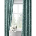 Комплект штор на шторной ленте Decoracion Бенавила 145x275 см цвет серый мятный