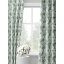 Комплект штор на шторной ленте Decoracion Изящные пальмы 145x275 см цвет белый зеленый