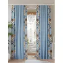 Комплект штор на шторной ленте AT Home Диас 150x260 см цвет голубой