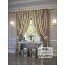 Комплект штор на шторной ленте AT Home Лилиан 220x280 см цвет красный