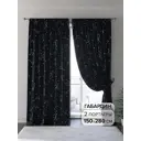 Комплект штор на шторной ленте AT Home Рификонс 150x280 см цвет черный
