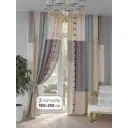 Комплект штор на шторной ленте AT Home Некланс 150x250 см цвет голубой