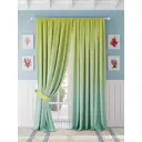 Комплект штор на шторной ленте AT Home Имирион 220x280 см цвет желтый/зеленый