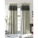 Комплект штор на шторной ленте AT Home Ленмиат 150x250 см цвет зеленый